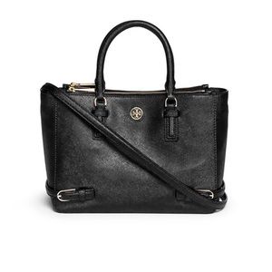 Tory Burch Robinson Mini Tote - Black